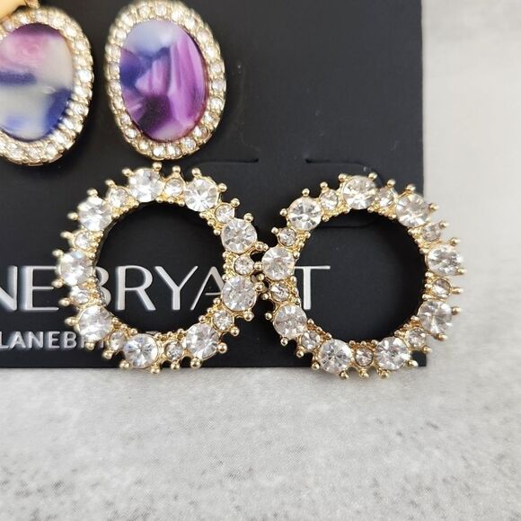 Lane Bryant 3 Pack of Faux Stone and Crystal Stud Earrings - Picture 3 of 6
